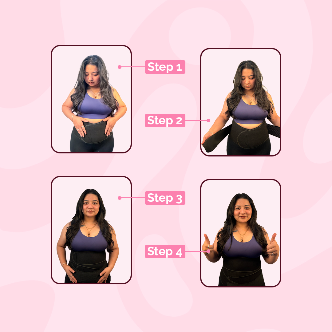 MamaCore 3-in-1 Postpartum Belly Belt | Medical-Grade Fabric | Breathable | Skin Friendly | 1 Year Warranty