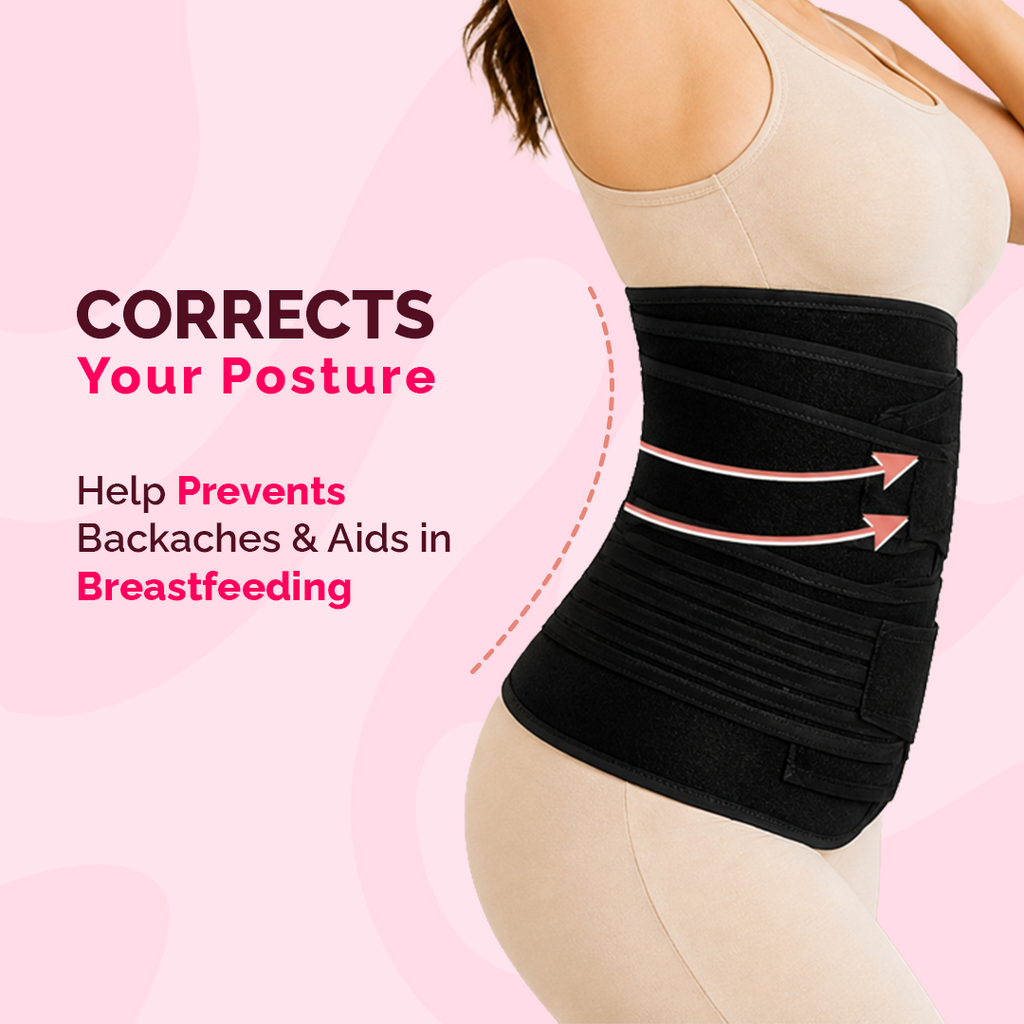MamaCore 3-in-1 Postpartum Belly Belt | Medical-Grade Fabric | Breathable | Skin Friendly | 1 Year Warranty